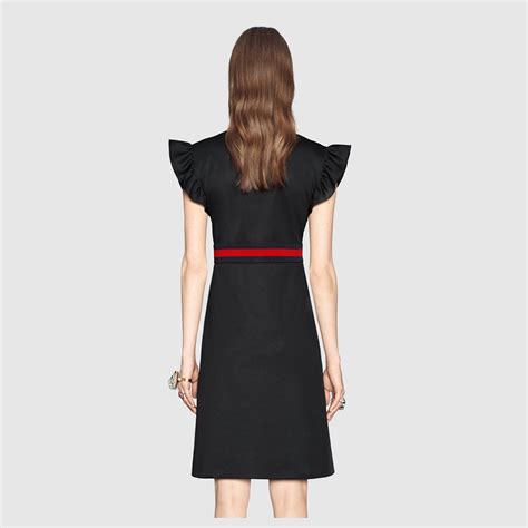 gucci embroidered jersey dress